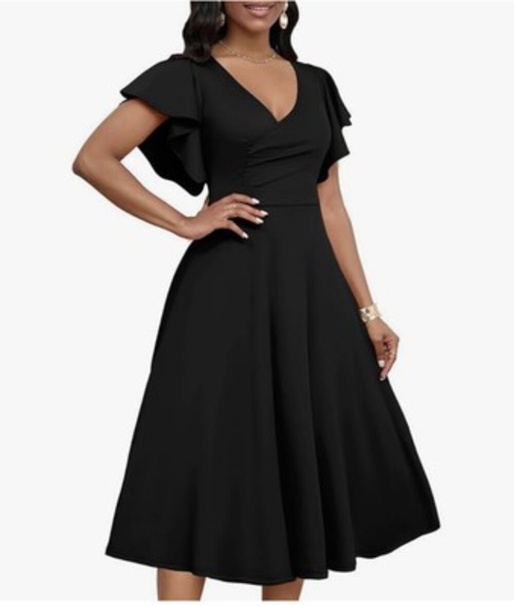 Dokotoo Women's V Neck Elegant Party Dress/SIZE XL